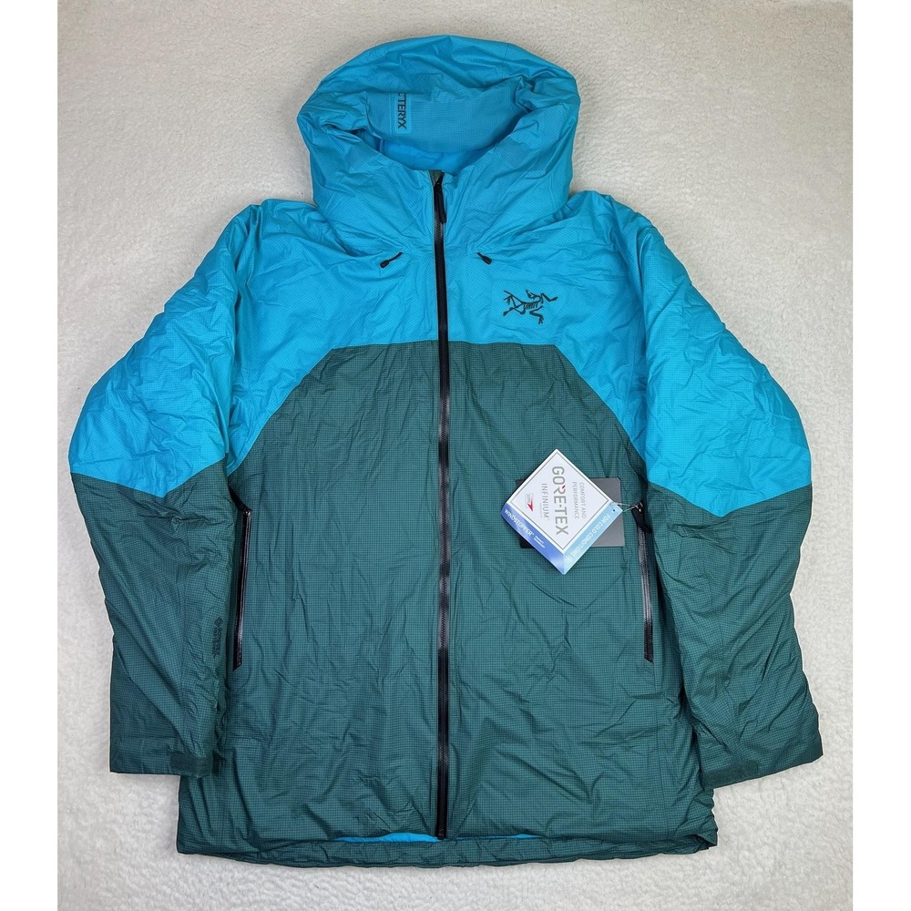 Arc'teryx Rush Insulated Jacket Mens XL Blue GORE-TEX Infinium Hooded RECCO NEW